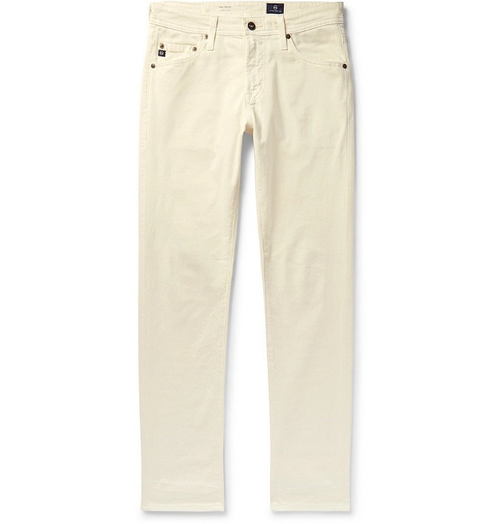Photo: AG Jeans - Tellis Slim-Fit Denim Jeans - Off-white
