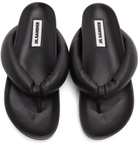 Jil Sander Black Oversize Flip Flop Sandals