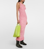 Ganni Banner Medium leather tote bag