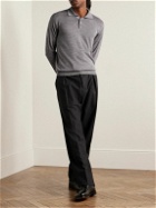 Saman Amel - Slim-Fit Cashmere and Silk-Blend Polo Shirt - Gray