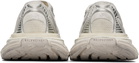Balenciaga Off-White & Silver 3XL Slip On Sneakers