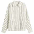 A Kind of Guise Men's Rumba Shirt in Blue Panama Stripe