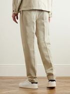 Barena - Gazara Tapered Pleated Cotton-Blend Suit Trousers - Neutrals