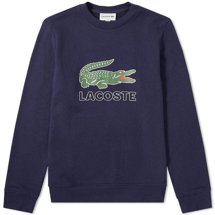 Photo: Lacoste Big Croc Logo Sweat Navy