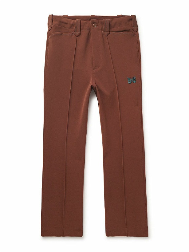 Photo: Needles - Straight-Leg Embroidered Crepe Trousers - Brown