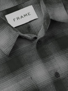 FRAME - Checked Cotton-Flannel Shirt - Gray