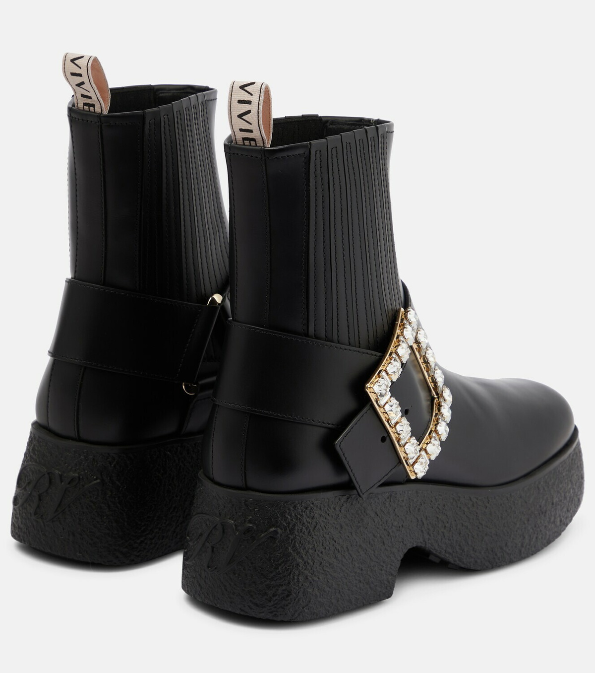 Roger Vivier Viv' Rangers leather Chelsea boots