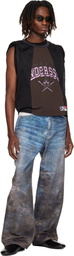 Andersson Bell Black & Brown Basketball Jersey Layered Roll Up T-shirt