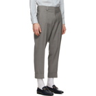 Z Zegna Grey Wool Pleated Trousers
