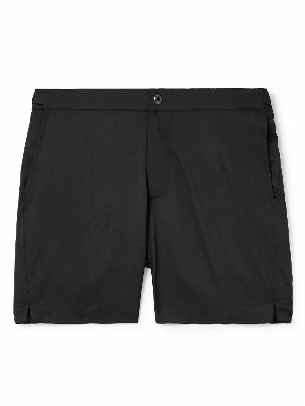 Photo: Frescobol Carioca - Rio Straight-Leg Mid-Length Swim Shorts - Black