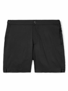 Frescobol Carioca - Rio Straight-Leg Mid-Length Swim Shorts - Black