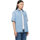 Givenchy Blue Couture Seam Denim Shirt
