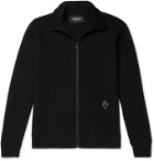 A-COLD-WALL* - Slim-Fit Logo-Appliquéd Wool-Blend Zip-Through Sweater - Black
