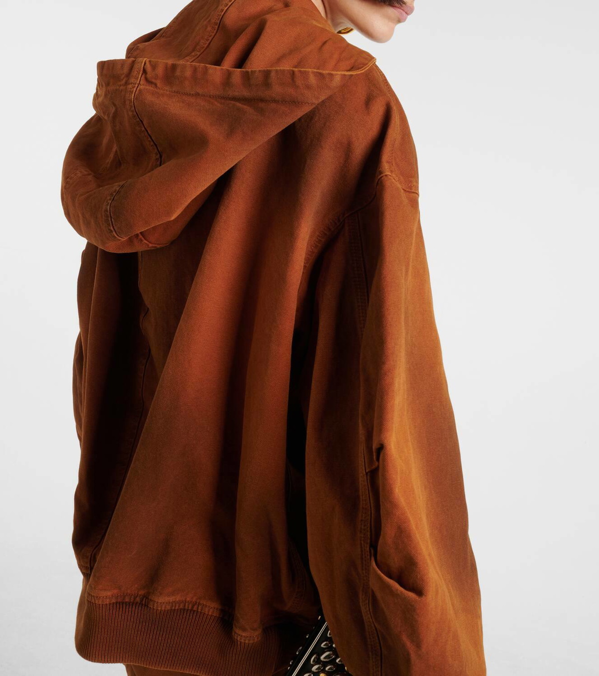 The Attico Dégradé cotton zip-up hoodie