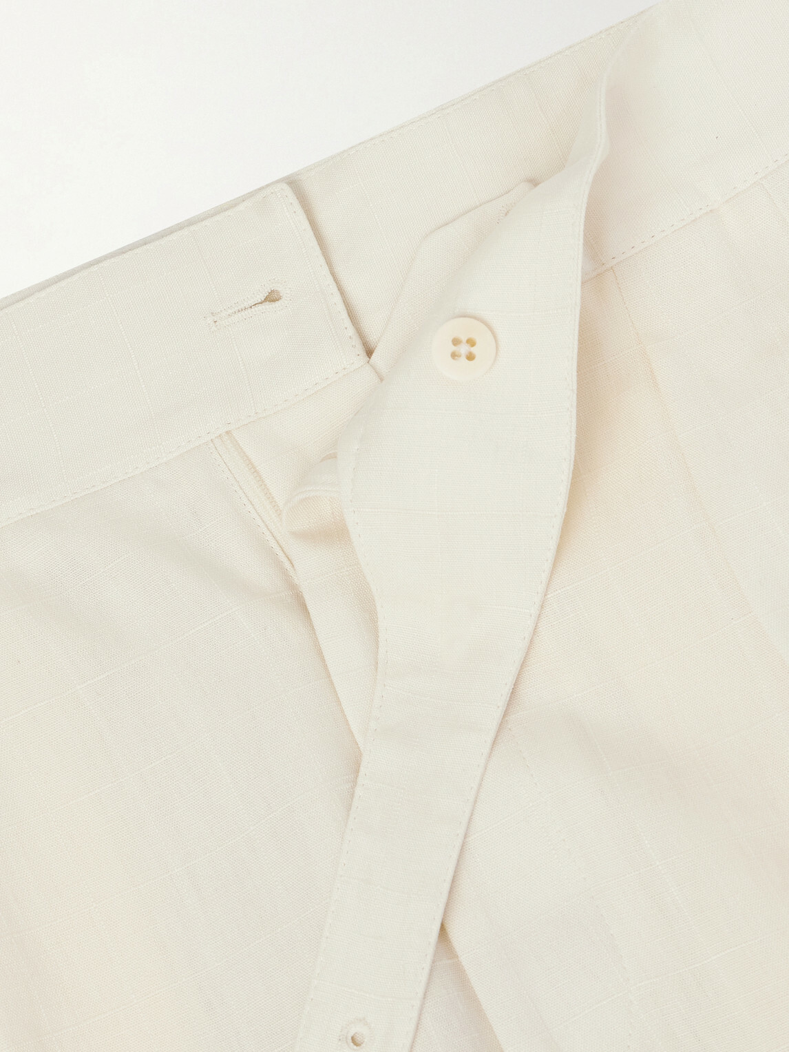 Ralph Lauren Purple label - Straight-Leg Pleated Linen Shorts - Neutrals