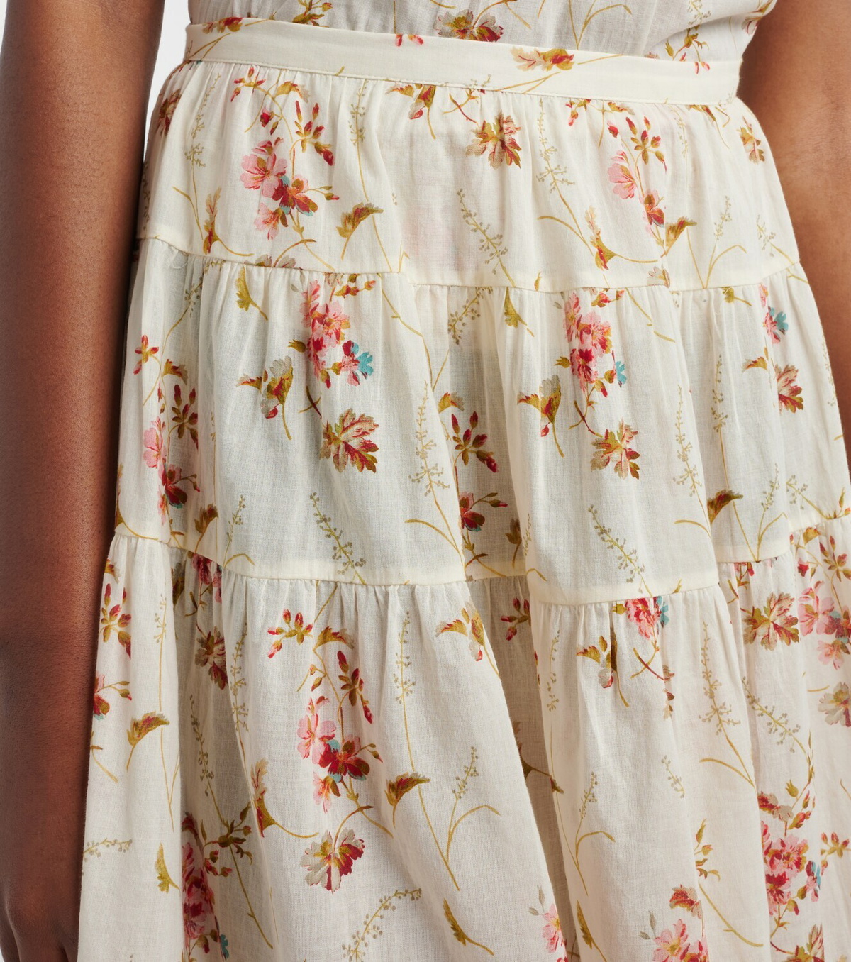 Dôen Marie floral cotton maxi skirt