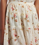 Dôen Marie floral cotton maxi skirt