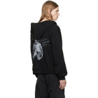 We11done Black Teddy Drawing Zip-Up Hoodie