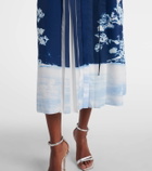 Erdem Belted printed midi dress
