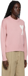 AMI Paris Pink Ami de Cœur Sweater