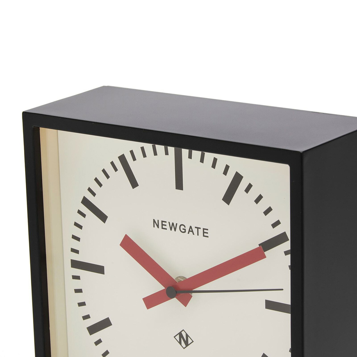 Newgate Clocks AMP Railway Mantel Clock in Red 