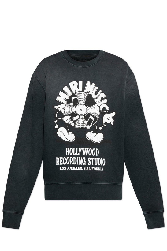 Photo: AMIRI Logo Printed Crewneck Sweatshirt