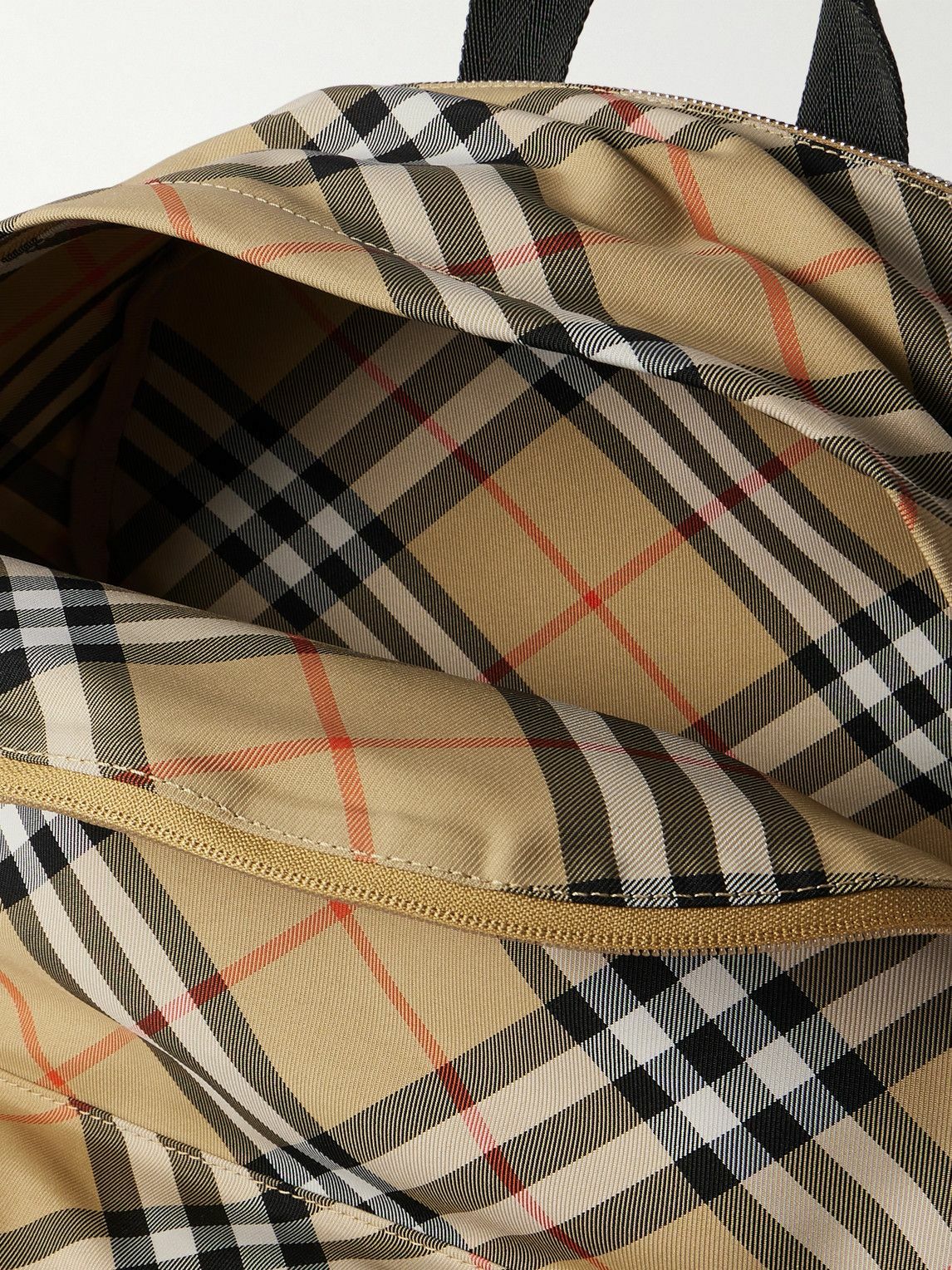 Burberry - Checked Coated-Canvas Backpack
