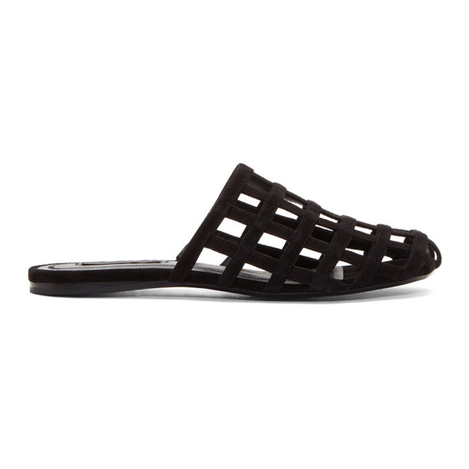 Photo: Alexander Wang Black Suede Alison Cage Slippers