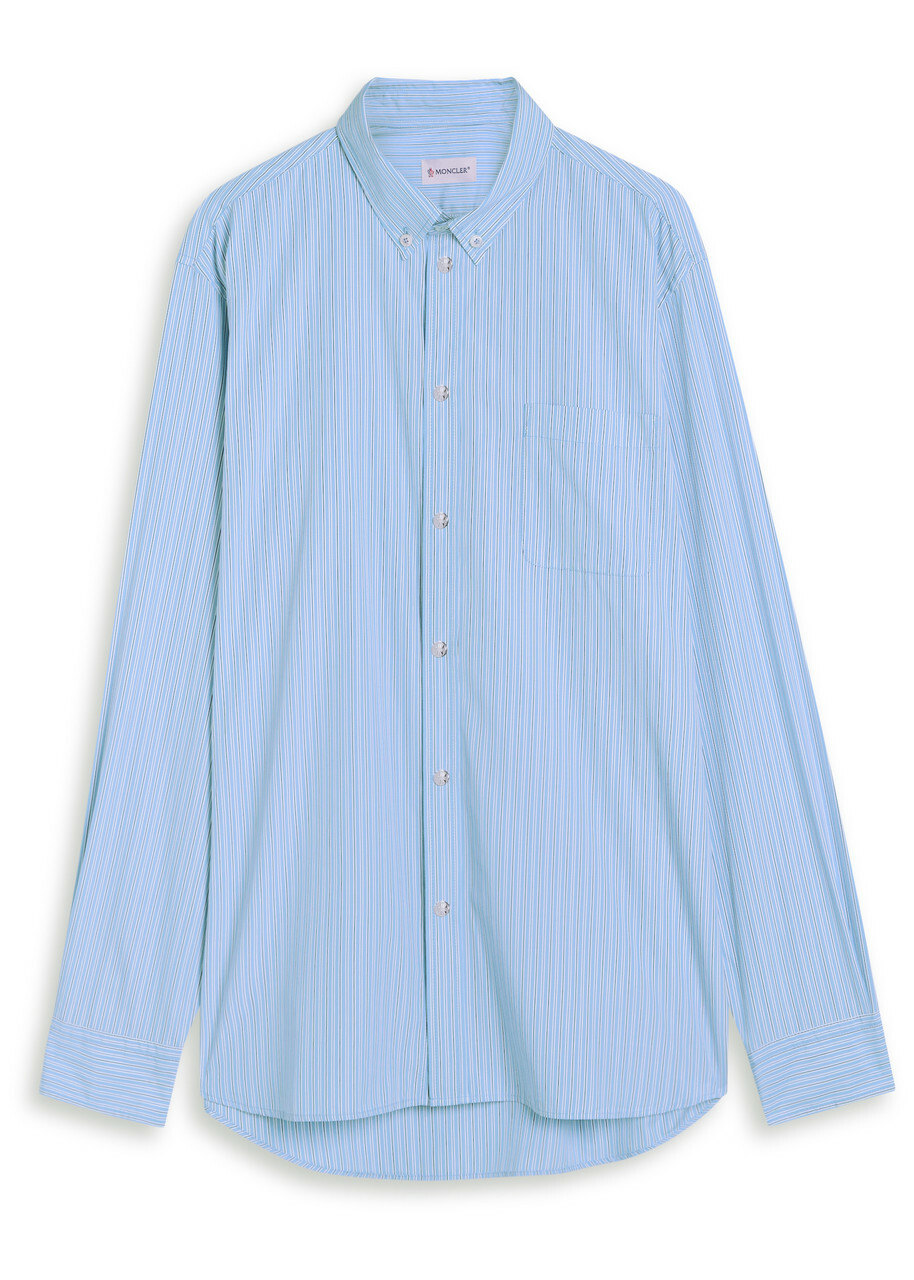 Moncler Cotton Shirt Light Blue