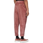 AMI Alexandre Mattiussi Red Oversized Carrot Trousers