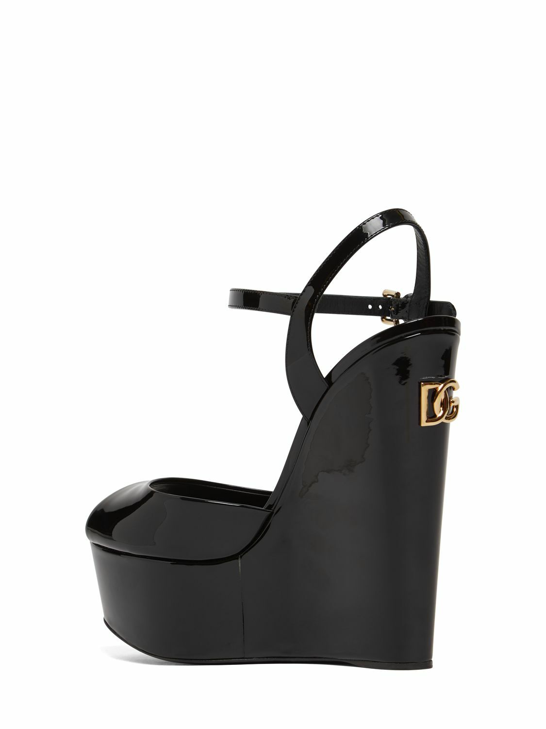 DOLCE & GABBANA - 150mm Patent Leather Wedge