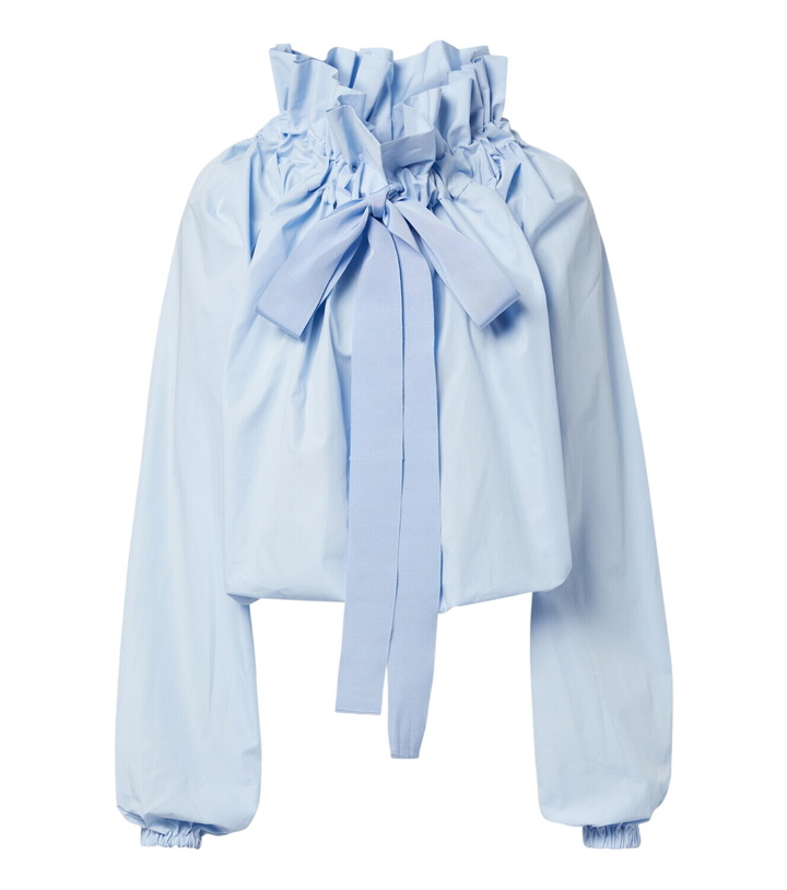 Photo: Patou Bow-detail cotton poplin blouse