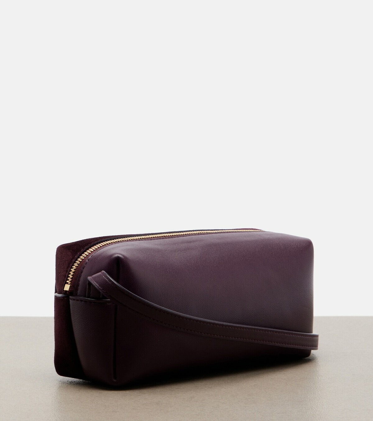 Khaite Kye suede and leather shoulder bag