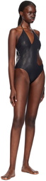 Versace Underwear Black Greca Swimsuit