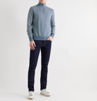 Loro Piana - Roadster Striped Cashmere Half-Zip Sweater - Blue