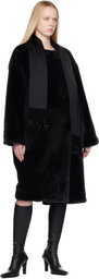 TOTEME Black Guipure Lace Tuxedo Scarf