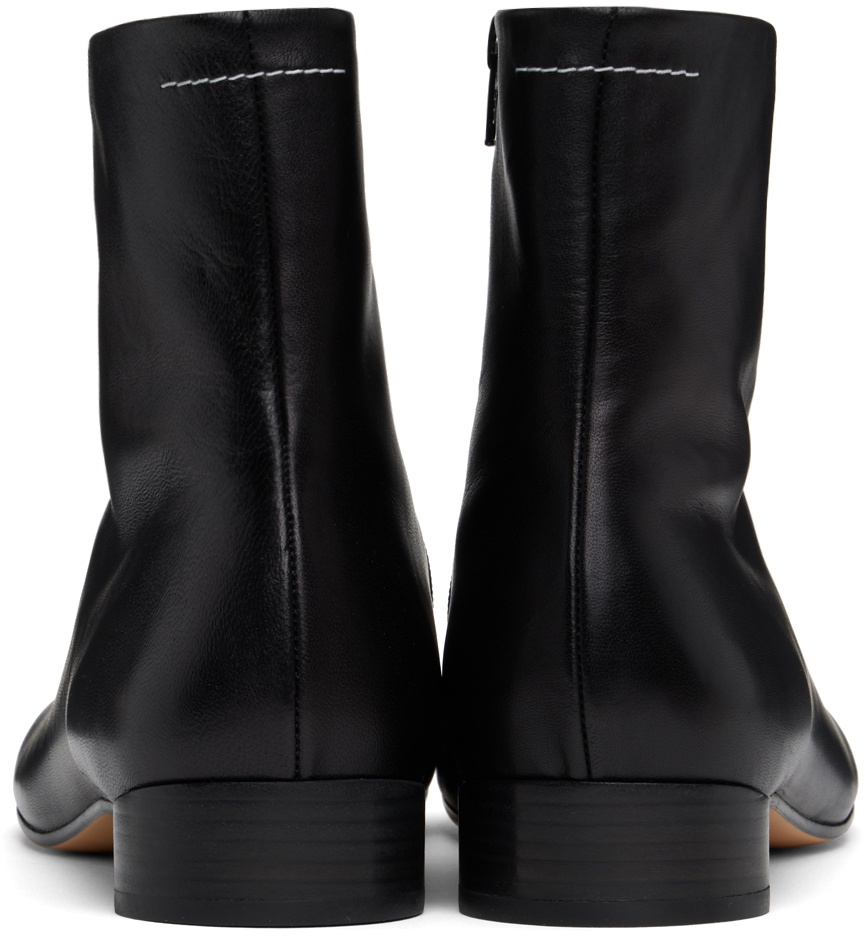 MM6 Maison Margiela Black Anatomic Ankle Boots MM6 Maison