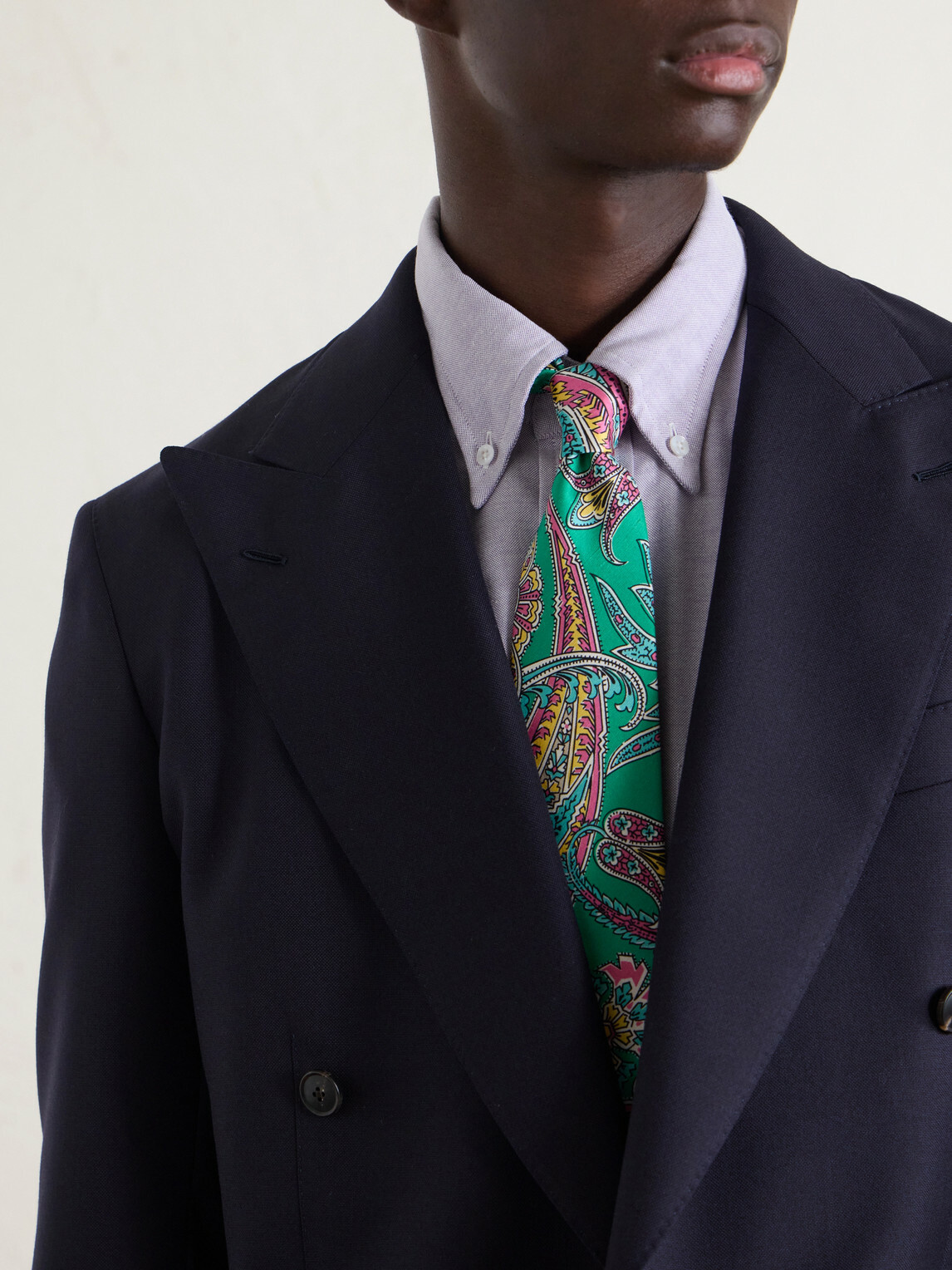 Drake's - Button-Down Collar Cotton Oxford Shirt - Purple
