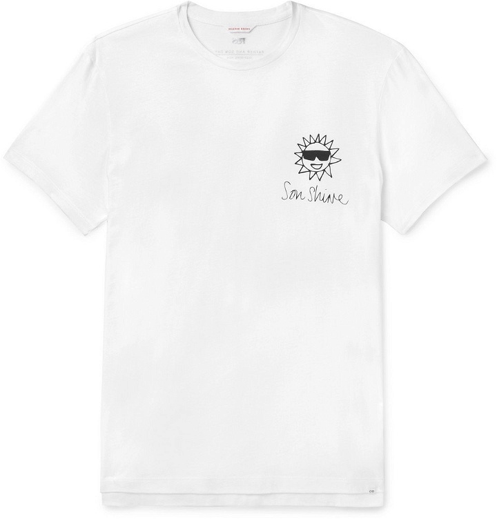 Photo: Orlebar Brown - Printed Cotton-Jersey T-Shirt - White