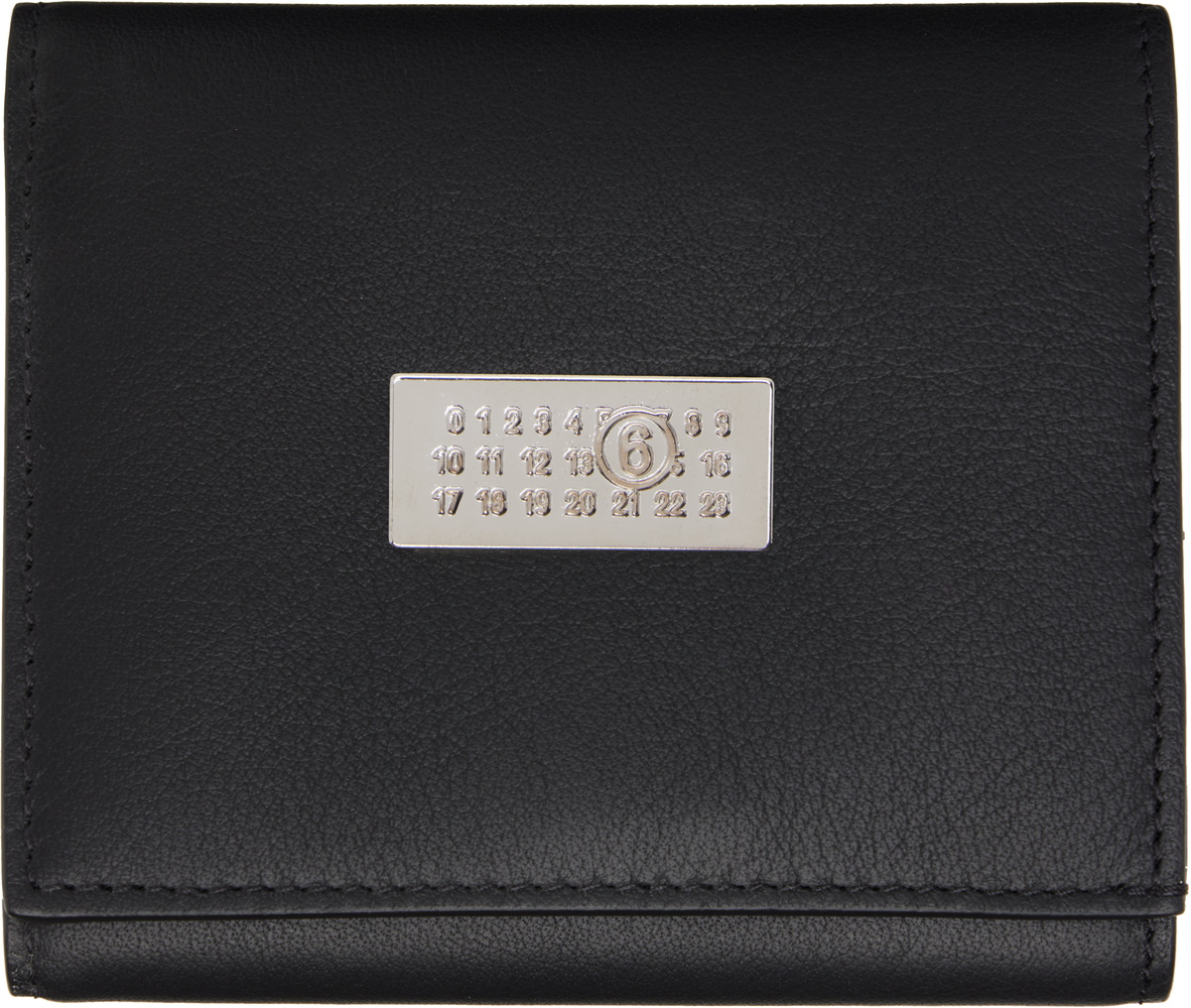 【MM6】Triangle 6 ジップアラウンド ウォレット MM6 Maison Margiela Black Triangle 6 Zip Around Wallet MM6