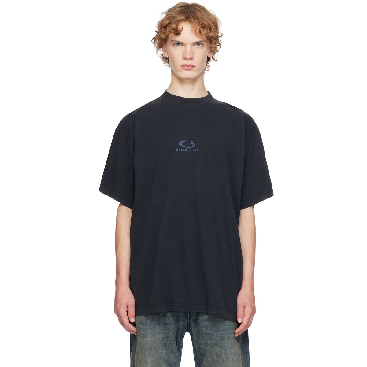 Balenciaga Black Loop Sports Icon Oversized T-shirt