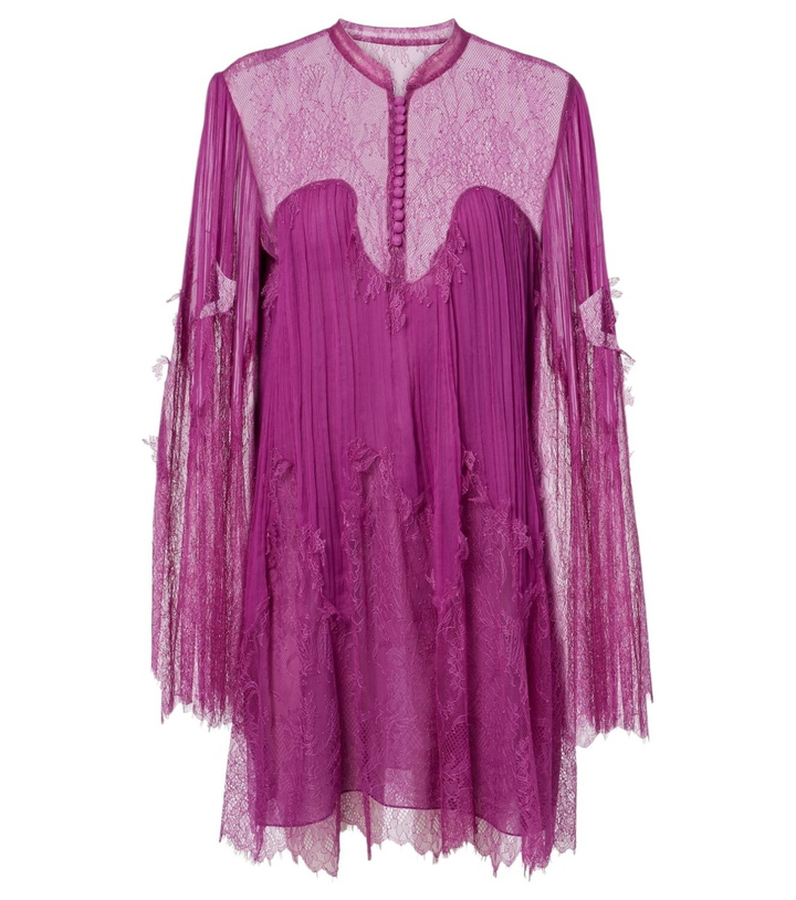 Photo: Costarellos Jorie lace-trimmed silk-blend blouse