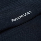 Norse Projects Men's Bjarki N Logo Sock - 2 Pack in Dark Navy