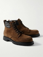 Yuketen - Salvia Padded Leather-Trimmed Suede Boots - Brown