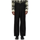 Junya Watanabe Black Wool Satin Trousers