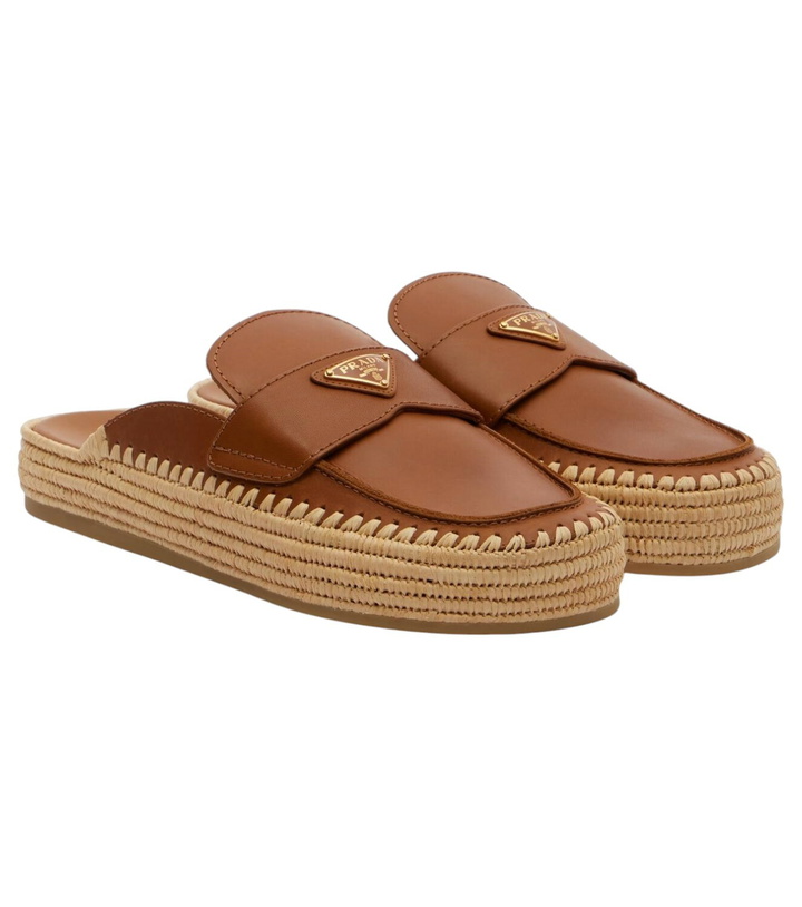 Photo: Prada Leather espadrille mules