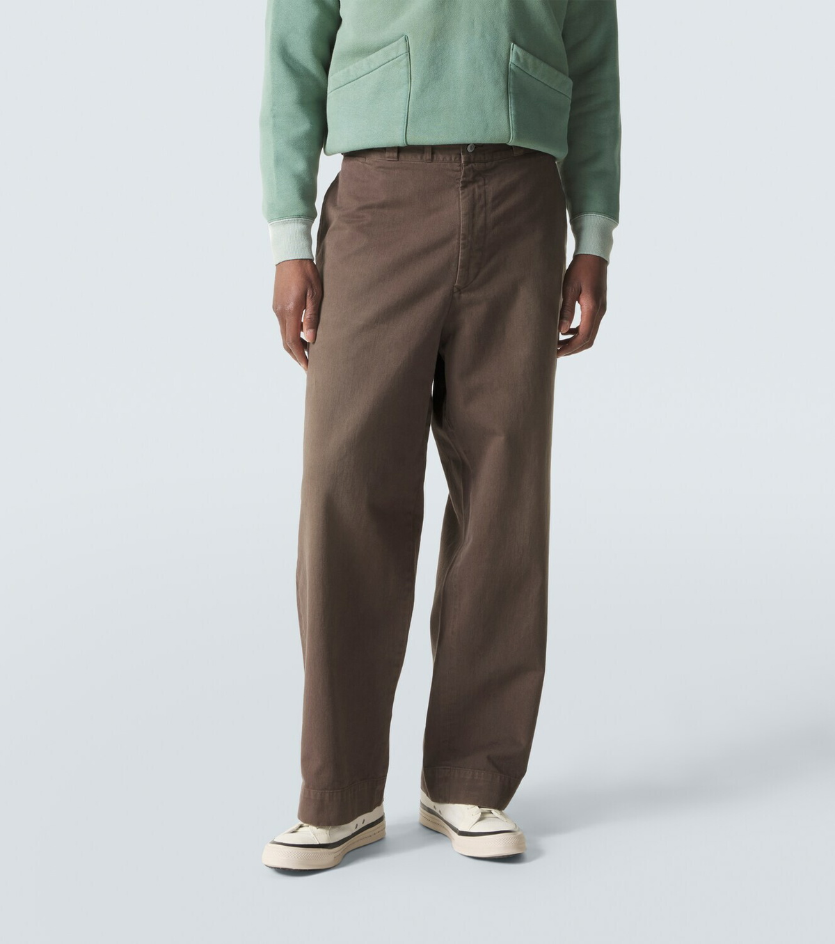 A.Presse Vintage cotton wide-leg pants