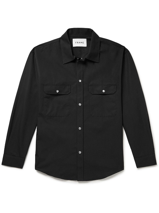 Photo: FRAME - Plaque Cotton Overshirt - Black