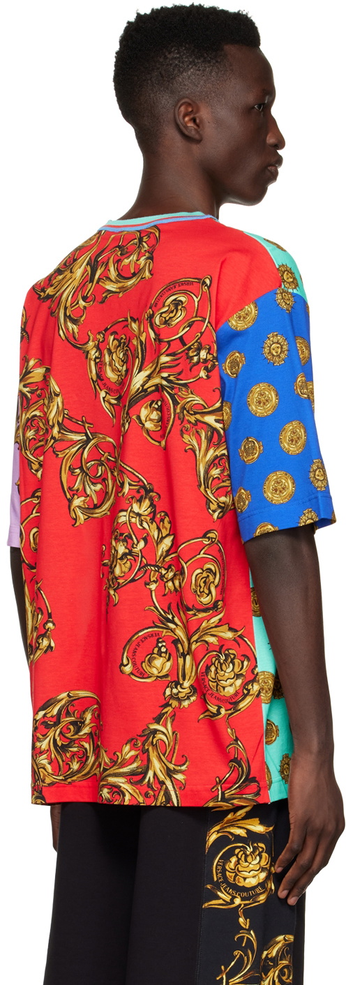 【Versace Jeans Couture】PRサンフラワーガーランド Tシャツ Versace Jeans Couture Multicolor Sun Garland T-Shirt Versace