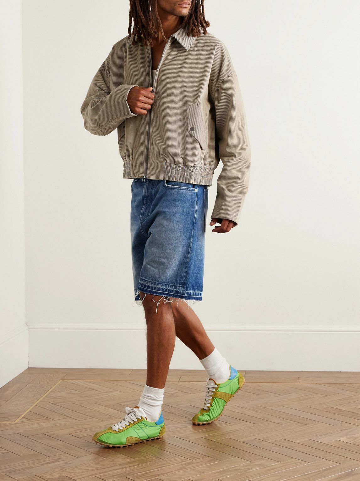 The Elder Statesman - Cotton-Corduroy Blouson Jacket - Gray